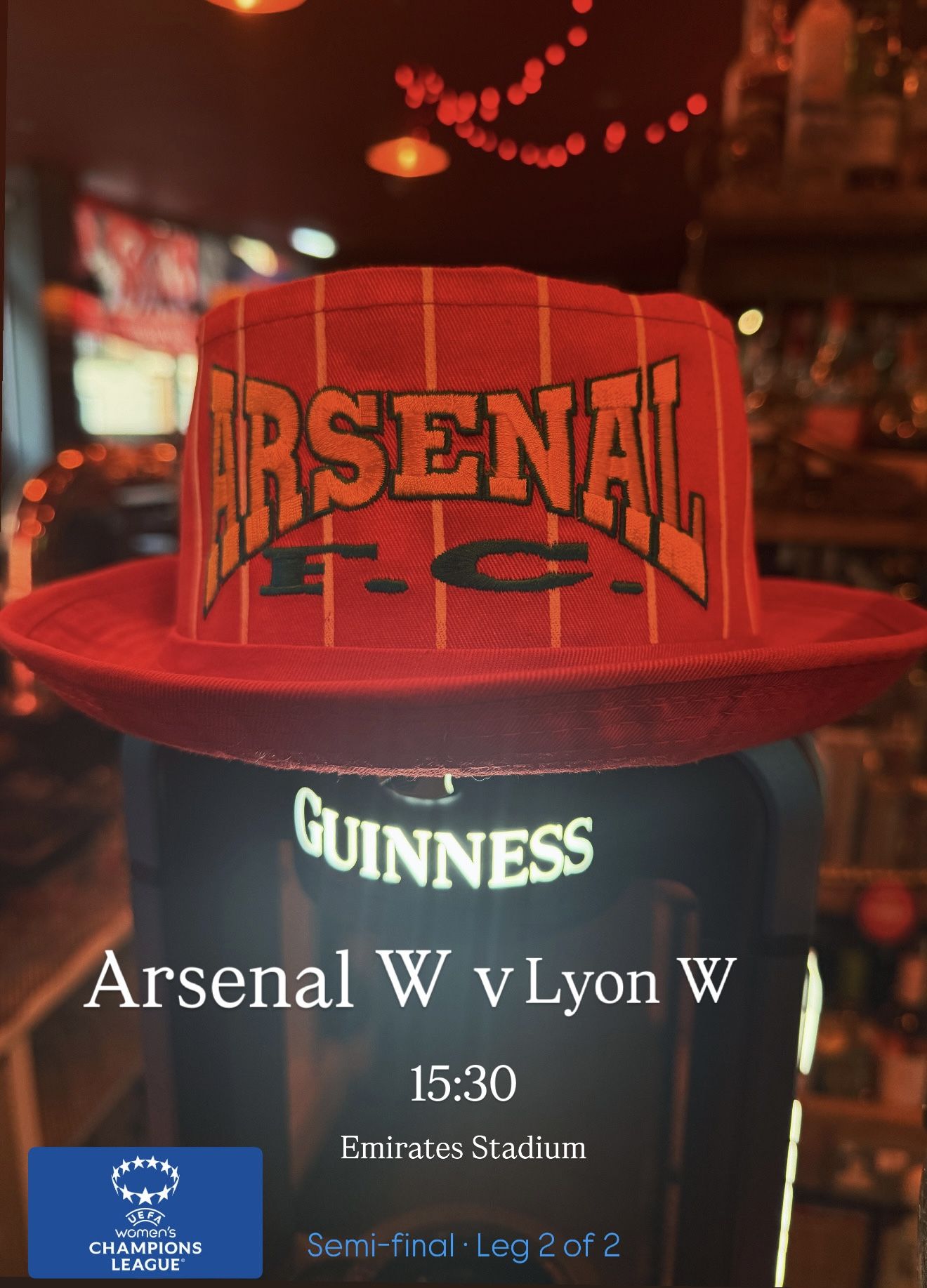 Arsenal W v Lyon W UEFA Women's Champions League · Semi-final · Leg 1 of 2